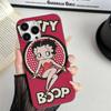 Анимация B-Бетти Буп Мягкий Гофрированный Прозрачный Чехол Для Телефона Для IPhone 17 15 16 11 12 13 14 Pro Max Plus Pro