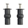 2pcs Black Fixing Nut Expansion Screw Screw Hinge With Thread Rubber Sleeve Stainless Steel Toilet Seat Top Universal Household