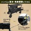 Andzero Carry Wagon Carry Cart with Cover Wide and Brake with Long Table, Tires, (compatible Items)