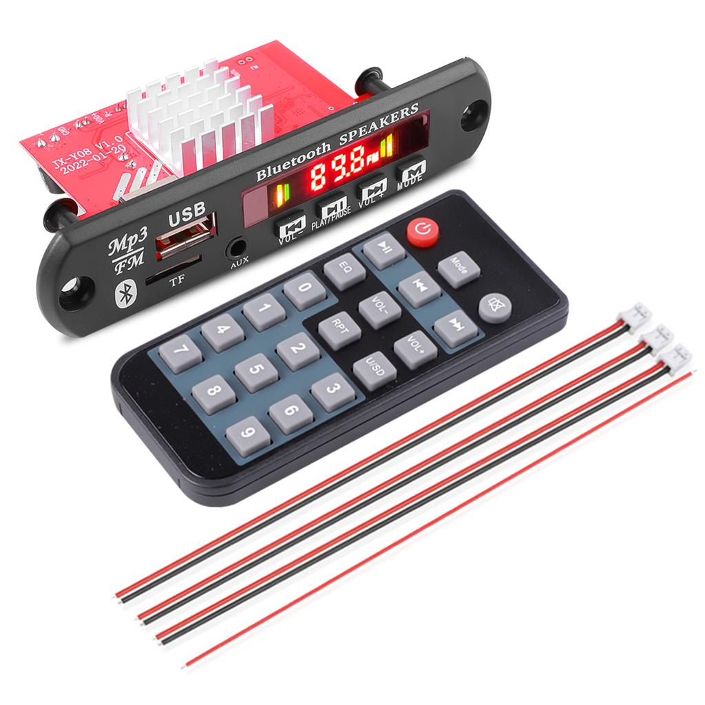 Bluetooth 5.0 MP3 Декодер Плата 2*40 Вт 80 Вт Усилитель Аудио Плеер 12 В DIY MP3 Плеер Автомобильный FM Радио Модуль TF USB Микрофон Запись Звонков