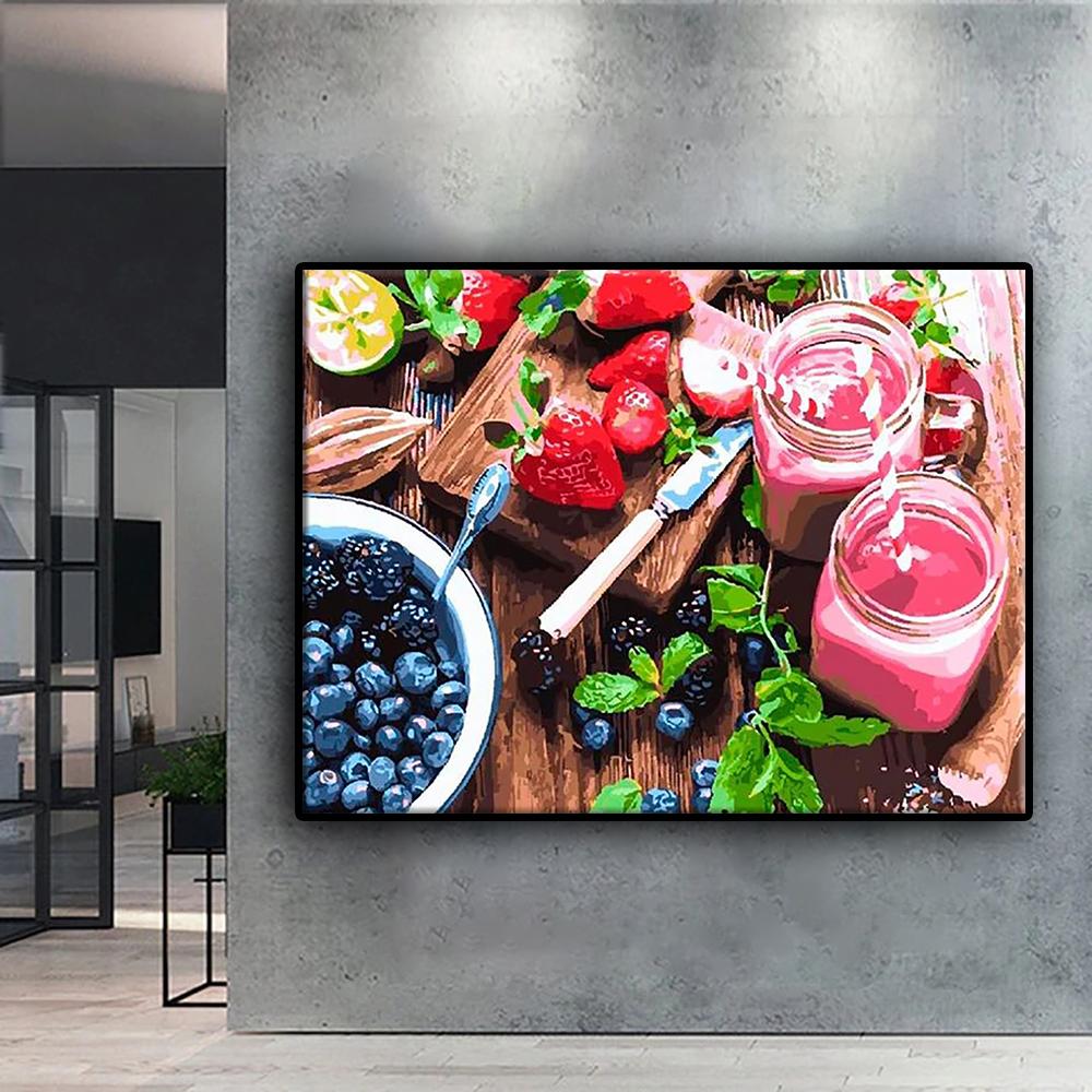 Популярная 5D Diy вышивка крестиком фрукты и макароны картина полная дрель набор для вышивки крестиком настенная наклейка домашний декор