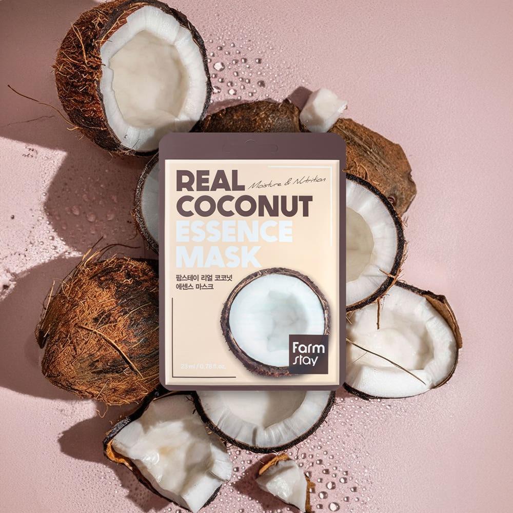 Farmstay Real Coconut Essence Mask Moisturizing Softening 23ml x 10ea