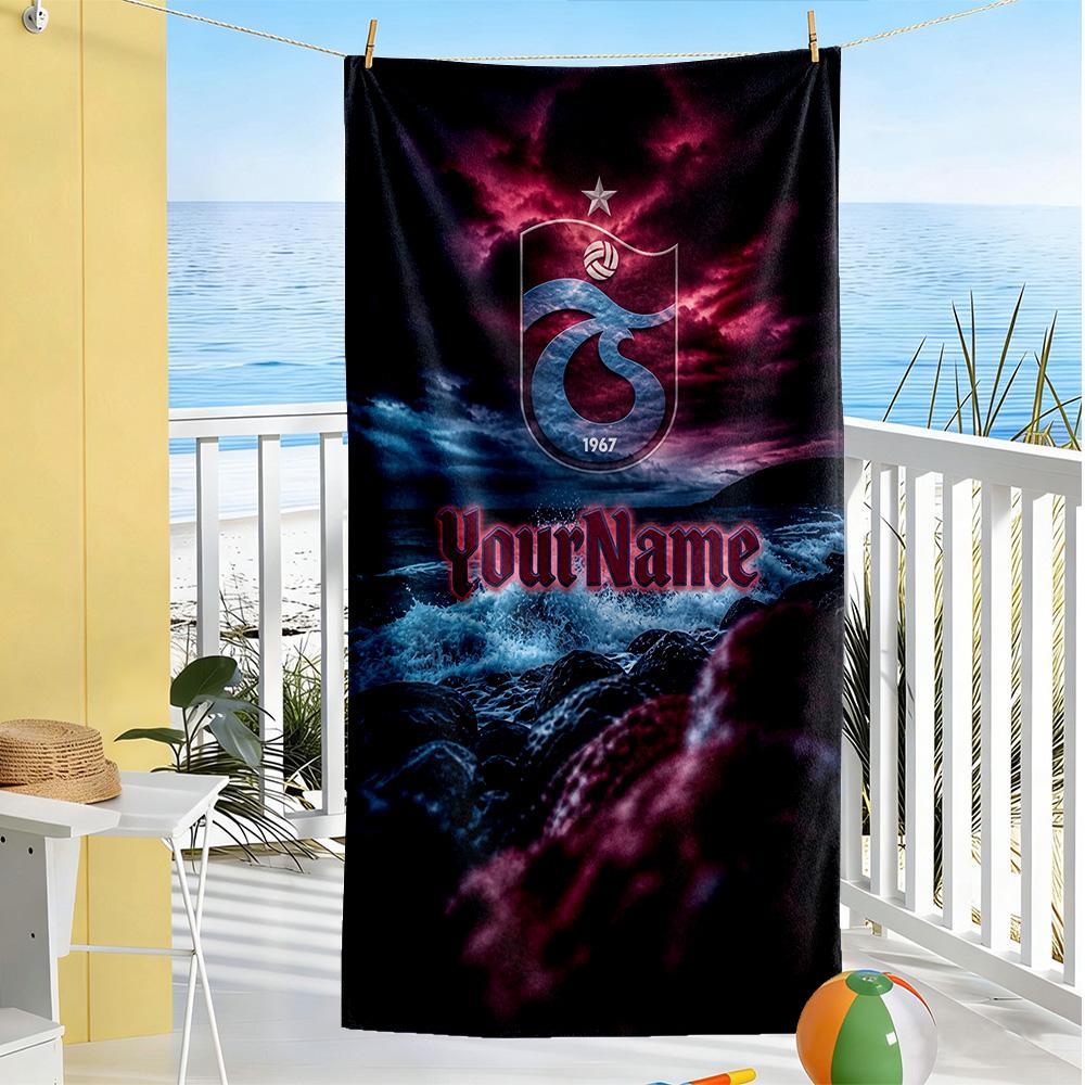 Galatasaray Customizable Name Beach Towel Soft Durable Quickdry Suitable For Sports Travel Swimming Yoga Bathroom Beach And Pool