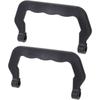2 Pcs Pet Cage Handles, Pet Crate Replacement Parts Accessories, Easy Install, Comfortable To Hold, Portable Plastic Pet Cage Handle ( Black )