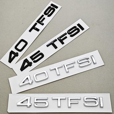 Для 40 TFSI A3 A4 A5 Q3 Q5 45 TFSI A4 A5 A6 A7 Q5 Q7 Q8 Внешние аксессуары ABS Буквы на автомобиль Значок на задний багажник Наклейки