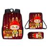 Мультяшный Рождественский Рюкзак Сумка через Плечо Пенал Набор из Трех Предметов