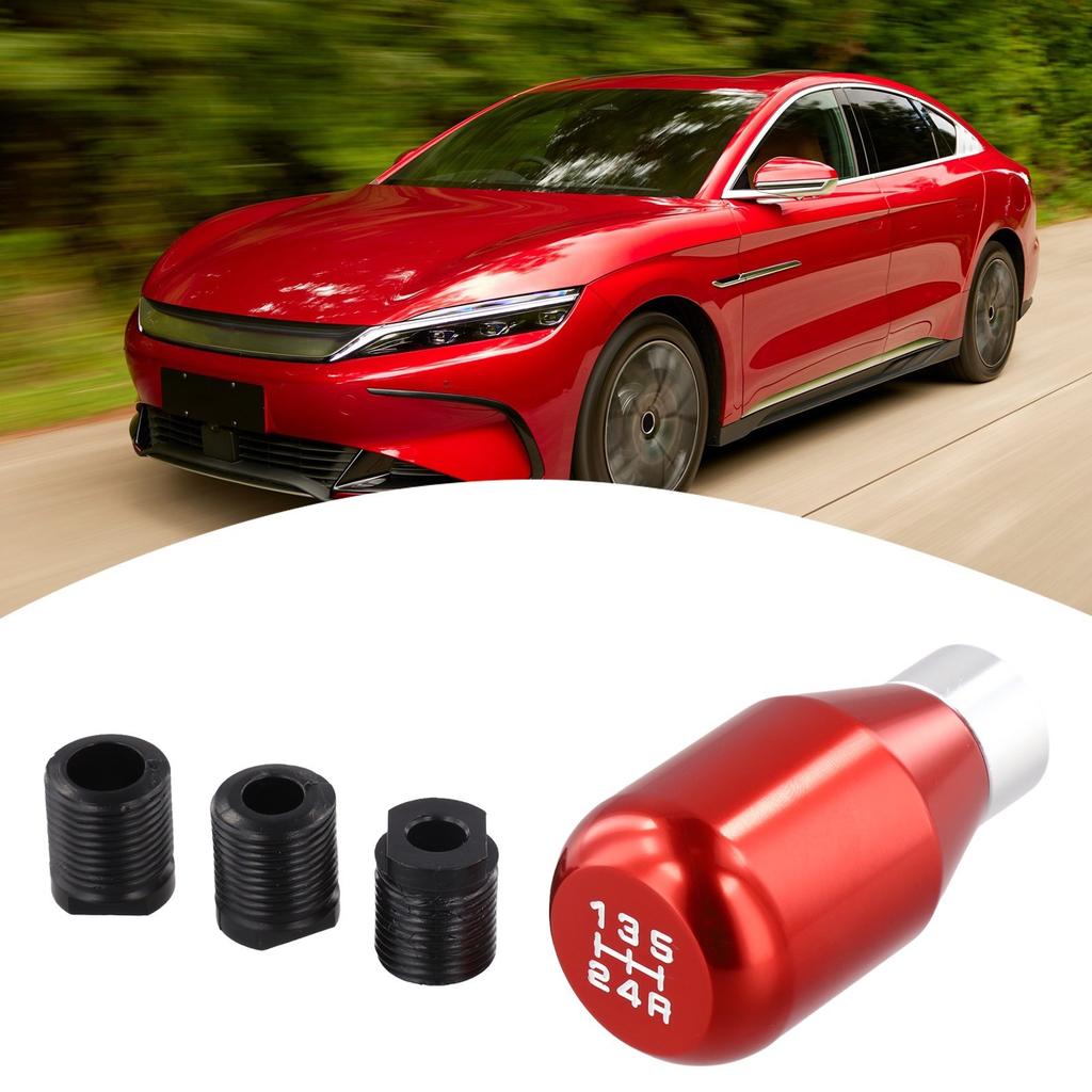 Manual Transmission 5 Speed Shift Knob Metal Adapter with Chrome Racing Design