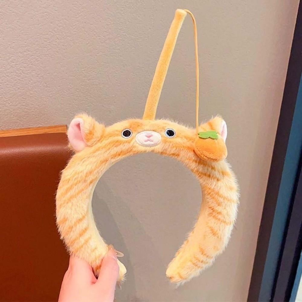 Panda Cat Fishing Plush Headband Hair Accessories Girls Cartoon Hairband for Gift