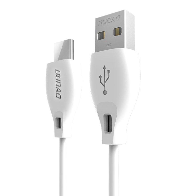 Dudao 1m White USB Type-C Cable 2.1A Fast Charging Cable