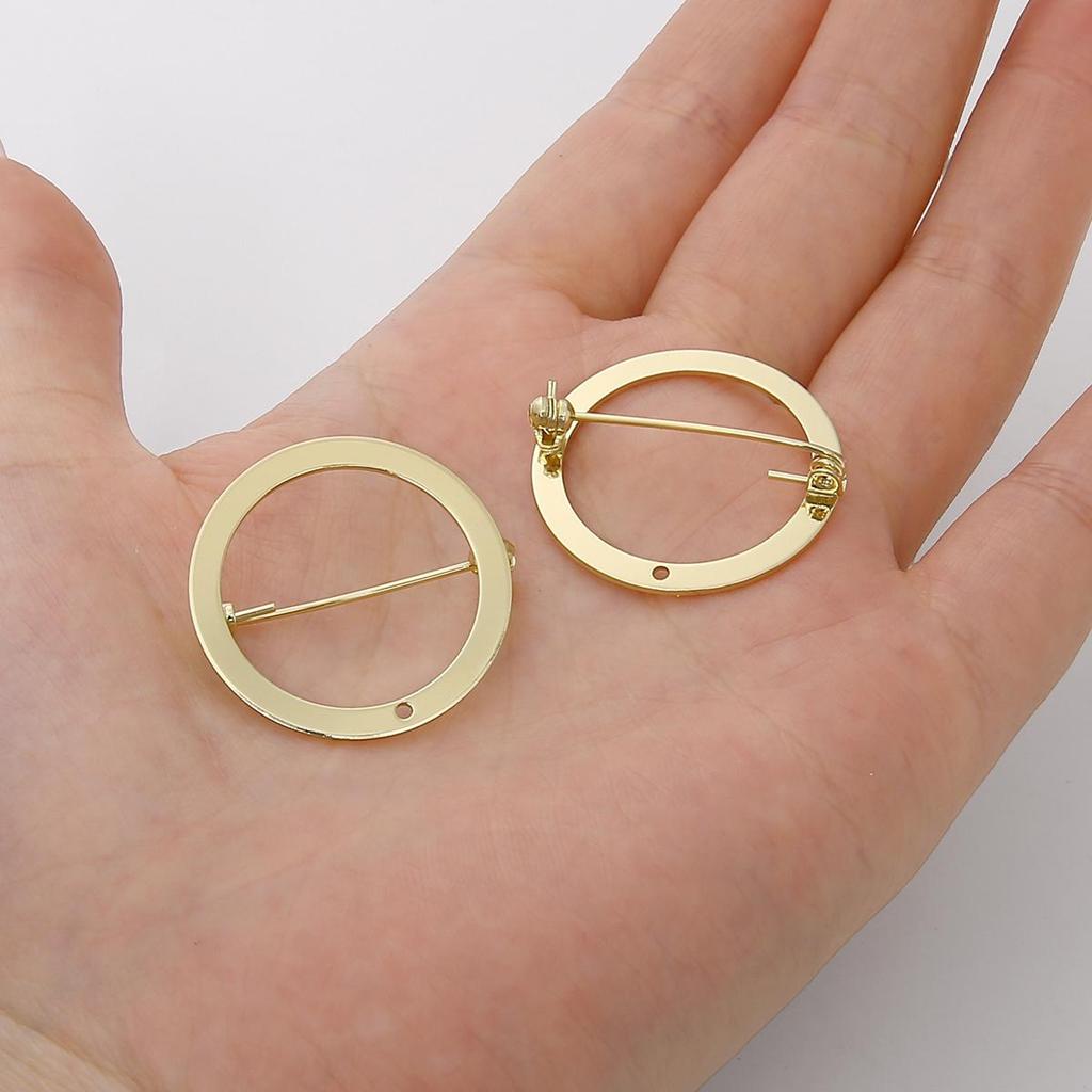 1 шт., 19 мм, латунная круглая брошь, булавка для изготовления модной броши