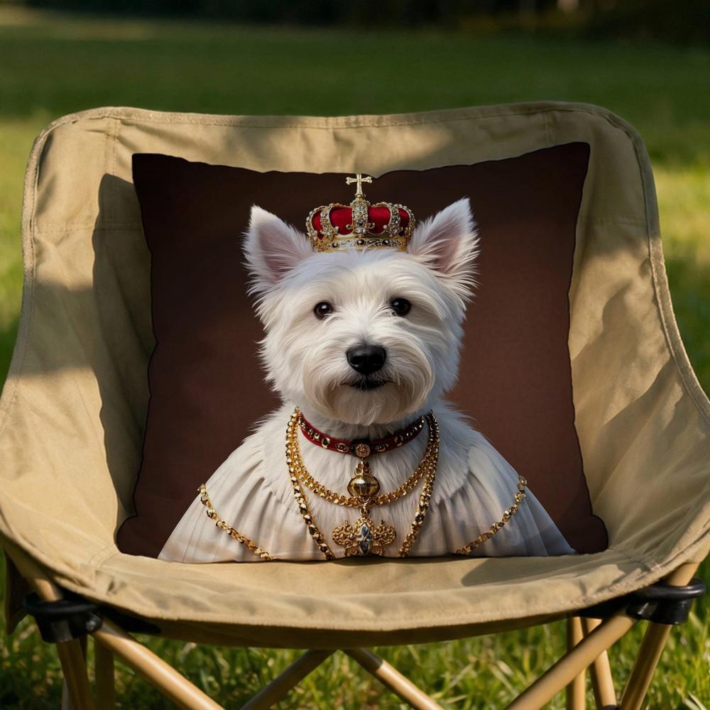 West Highland White Terrier Cushion Cover Soft Reversible Durable Pillow Cover MultiScene Use for Home Car Daily Comfort