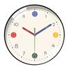 Colorful Early Education Wall Clock Round Mute Electronic Color Clock Minimalist Punch-free Learning Wall Hanging Clock Home