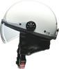 Motorcycle Half Helmet Free Size [Lead Industries] O-ONE White/Silver -