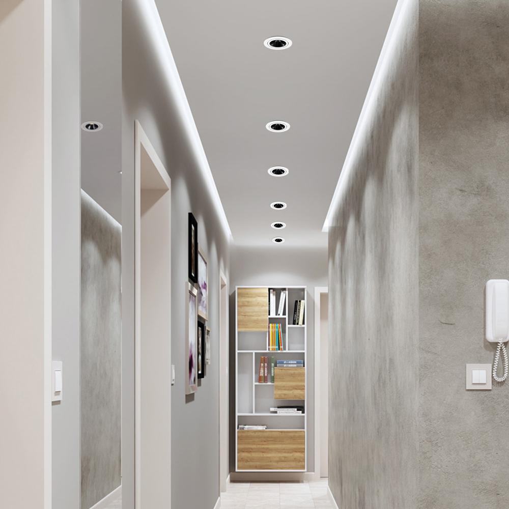LED Recessed Downlights Anti-glare Angle Adjustable 7W 12W AC85-265V Dimmable Ceiling Spotlight Indoor Bedroom Living Lighting