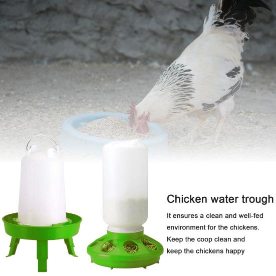 Chicken Feeder Foldable Legs Design Chicken Waterer Large Capacity Poultry Water Feeder for Home Farm Yard