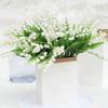 6 шт. Свадебные букеты, аксессуары, имитация ландыша, пластиковые поддельные цветы, украшение для гостиной, спальни