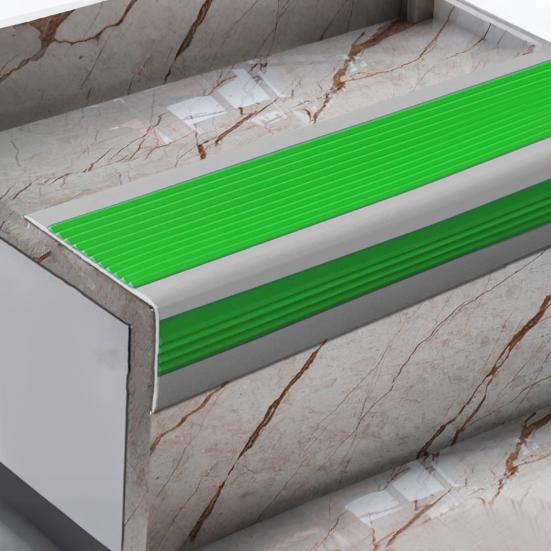 100CM Non-Slip Stair Nosing L-Shape Staircase Step Tread Self-Adhesive Stair Edge Protector Waterproof Indoor Outdoor Stair Nose Molding