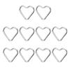 10Pcs Heart Shaped Carabiner Hooks Compact Quick Link Snap Hook Clips Strong Load Bearing Key Holders Camping Supplies