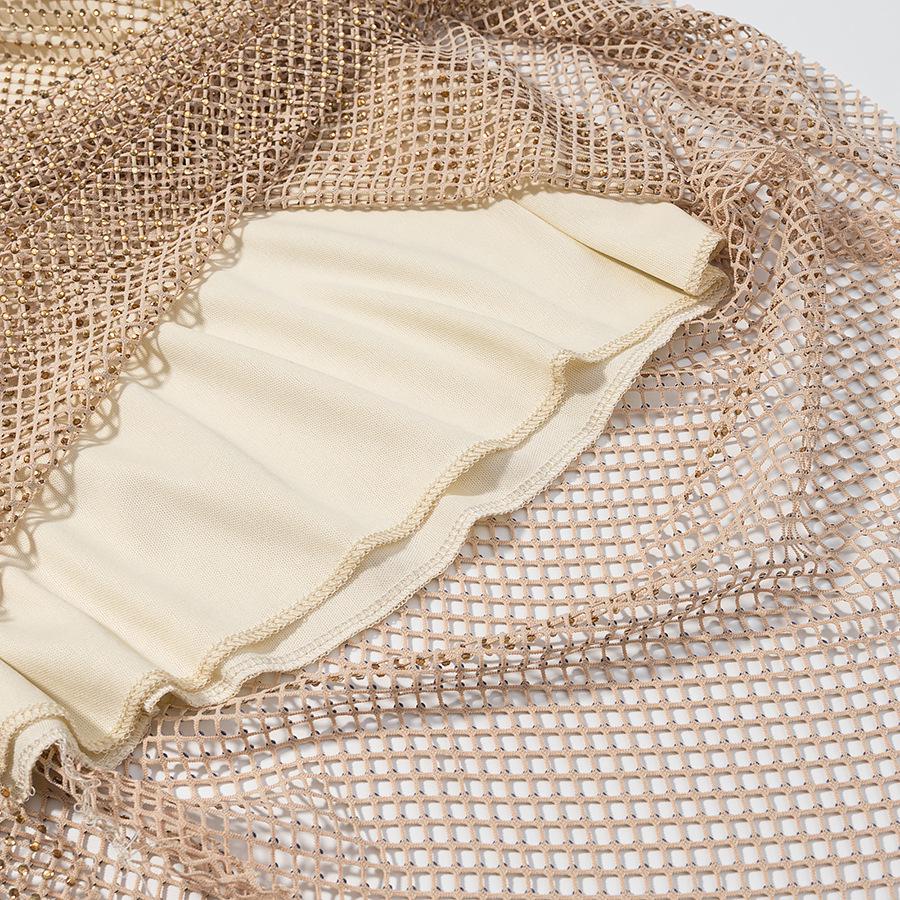 Европейское и американское сексуальное платье-бандо без рукавов с открытой спиной и стразами