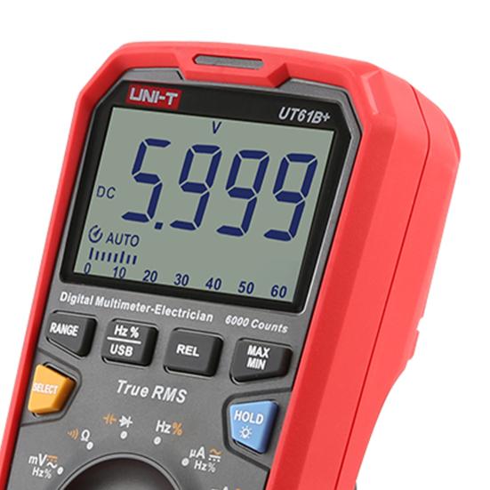UT61B+ Digital Multimeter LCD Display Accurate Measurement Flame-Retardant ABS True RMS Voltage Current NCV Measuring Meter for Household Appliances