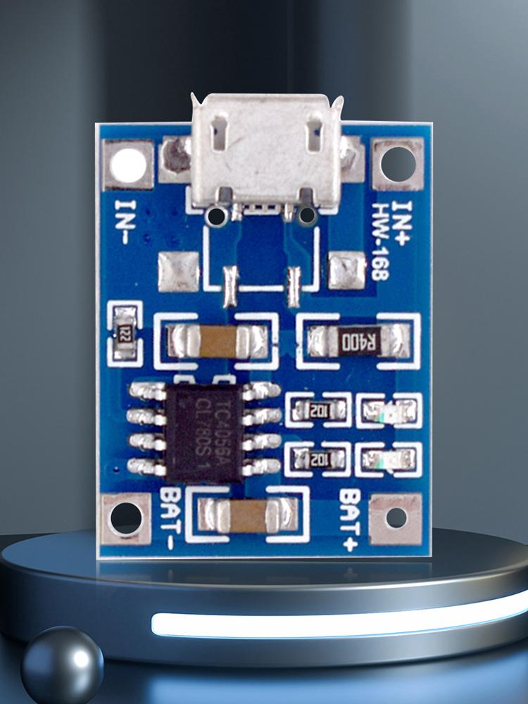 Мини плата зарядного устройства для аккумуляторов Micro USB Портативная панель зарядного устройства 1A DC4.5-5.5V со световым индикатором для литиевых аккумуляторов