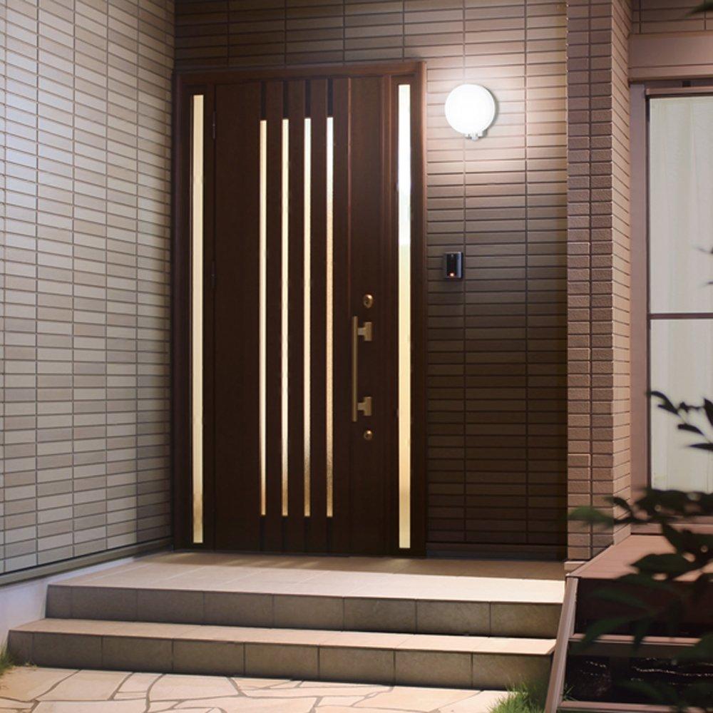 Светодиодный светильник для крыльца Iris Ohyama с датчиком движения, круглый, дневной белый, 520 лм (IRBR5N-CIPLS-MSBS)