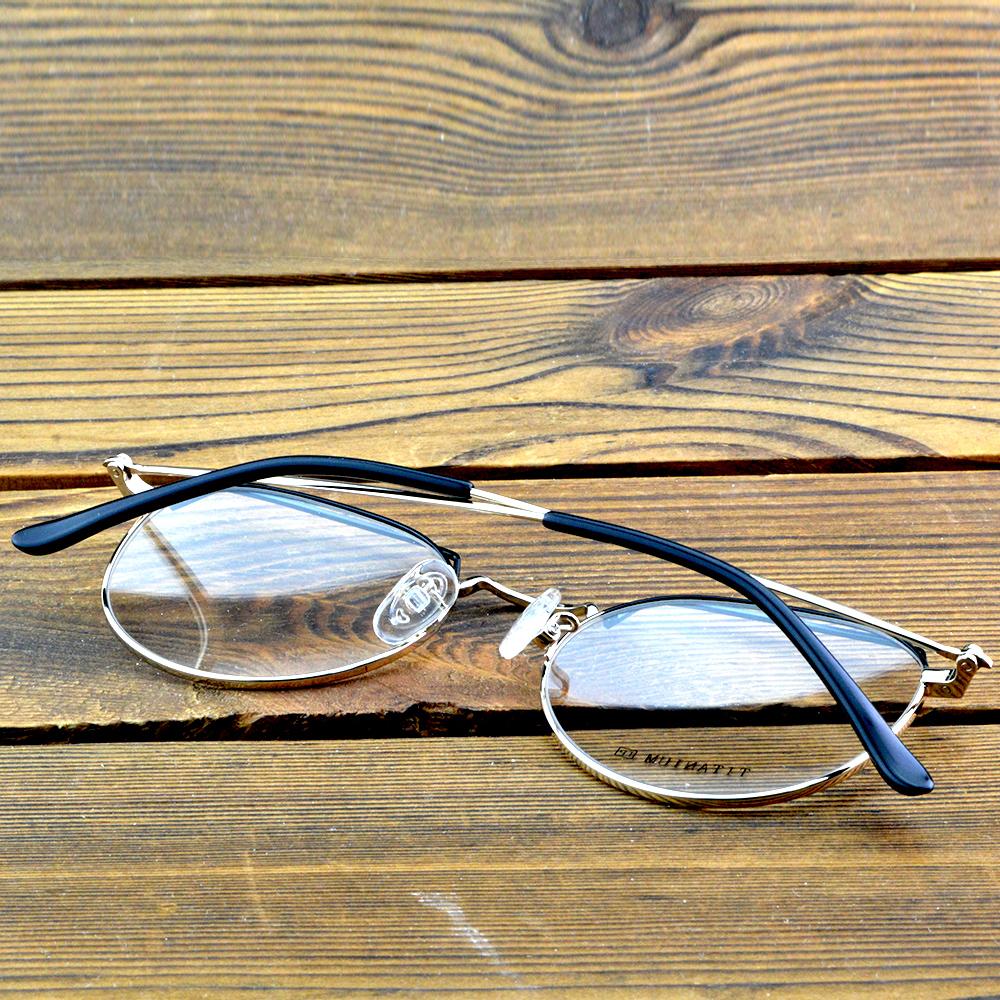 Титановая Оптическая Оправа для Очков «Кошачий Глаз» – Легкая Металлическая Оправа с Элегантным Овальным Дизайном для Мужчин и Женщин
