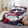 1Pc Columbus Blue Jackets Print Flannel Blanket, High quality Comfortable for All Seasons, Home Decor, Warmth and Comfort, Perfect for Gifts