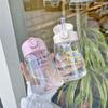 Transparent Water Bottles Straws and Lids Beverage Cups Portable Kids Sippy Cup Toddlers Feeding