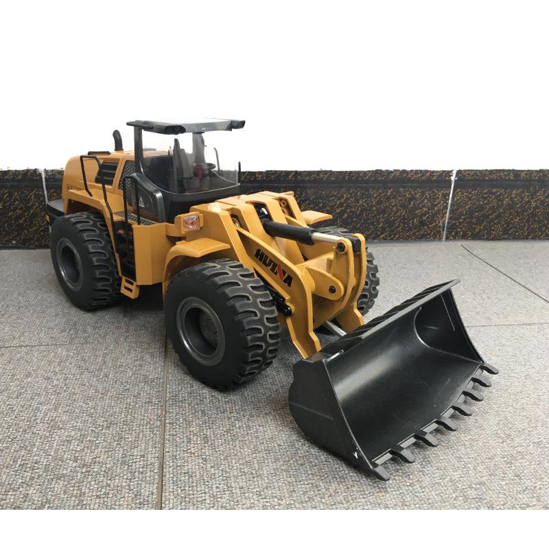 Huina 1583 Heavy Duty 4-drive 2.4g Wireless Anti Frequency Engineering Car Alloy Fuselage Bulldozer 10-channel Children's Toys