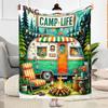 Campfire Night Adventure Blankets are suitable for living rooms,making them an ideal choice for outdoor travel and gifts.