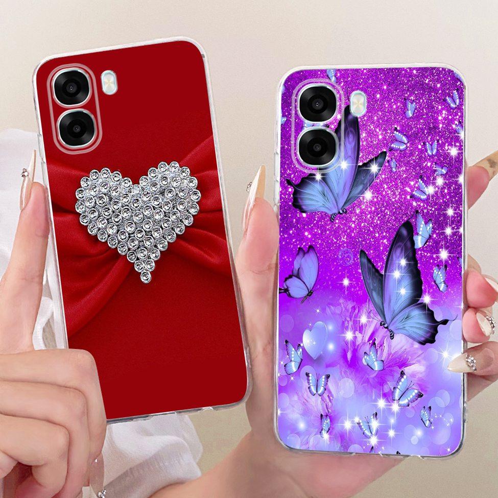 For Oppo A6x 5G CPH2783 Case Transparent Fashion Butterfly Cute Cat Cool Painted Soft Phone Casing For Oppo A6x 4G CPH2819 Cover