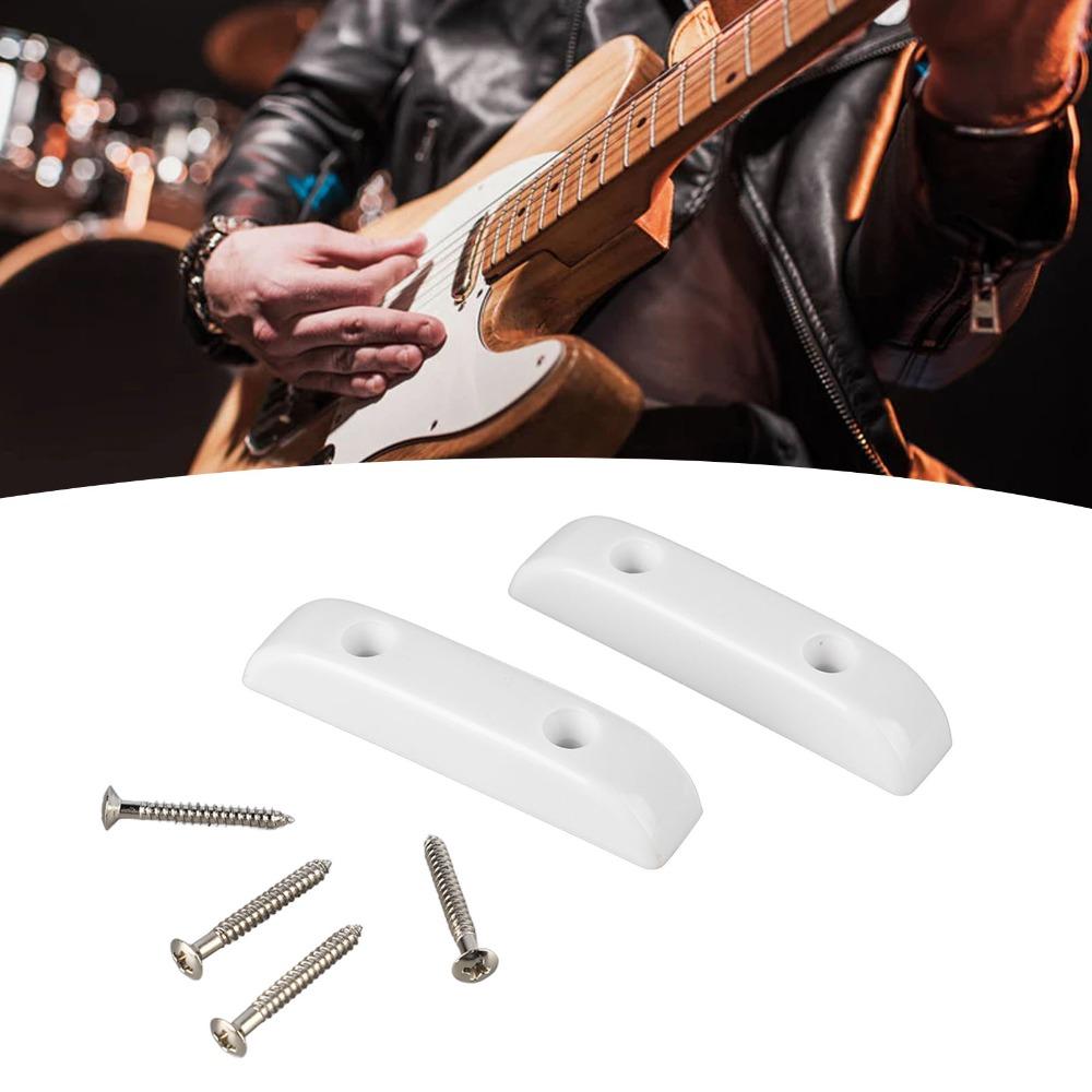 4PCS White Bass Guitar Thumb Rest Plastic Bass Finger Rest Anti Slip Bass Thumb Rest  Guitar