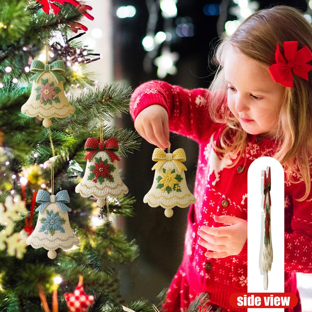 2D Christmas Bell Pendant, Christmas Tree Pendant, Home Decoration, Acrylic Pendant