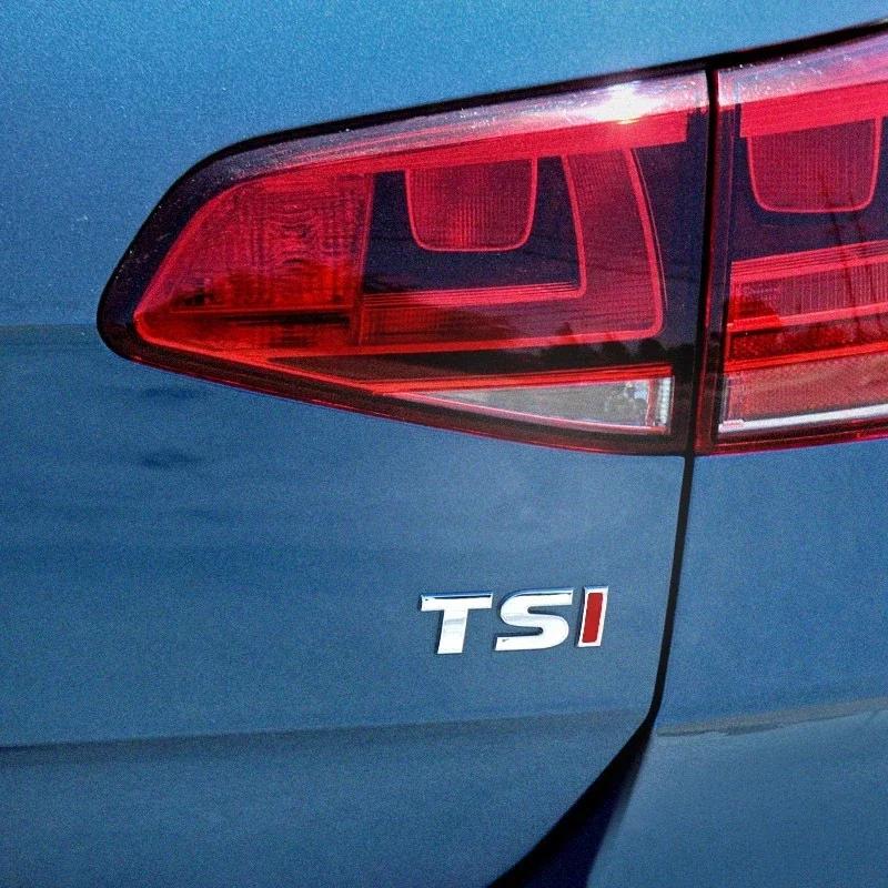 WHAQY1 3D Metal TSI Letter Rear Trunk Emblem Badge Stickers Decal Car Styling For VW Polo Golf 5 6 7 CC Passat B5 B6 Bora Volkswagen