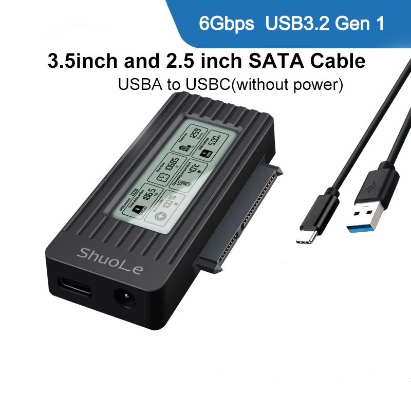 Адаптер-конвертер жесткого диска USB 3.0 - SATA IDE, кабель для 3,5-дюймового 2,5-дюймового HDD/SSD SATA III, адаптер жесткого диска для ноутбука