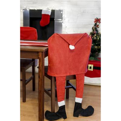 Santa Claus Legs Chair Cover Christmas Winter
