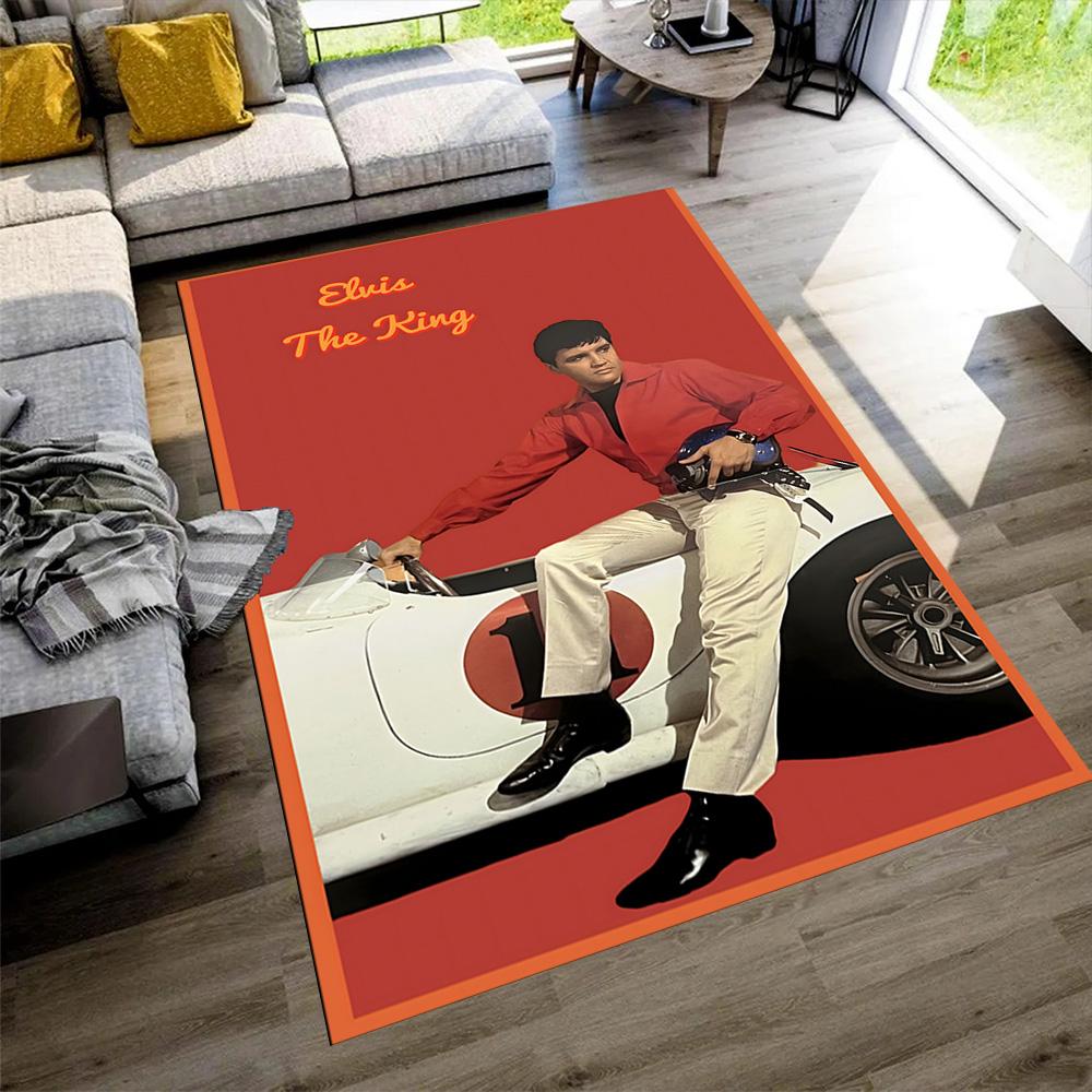 Elvis Presley Floor Mat Design for Kitchen Playrooms Study room Foyer Anti-slip Rug Decorate Offices Luxury Gift for Birthday, Christmas, Wedding