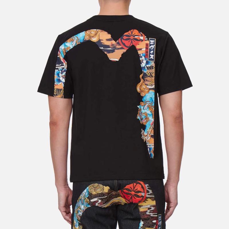 EVISU T-Shirts Men's Crew Neck Moderate Straight Fit 2ESHTM2TS507XXCT