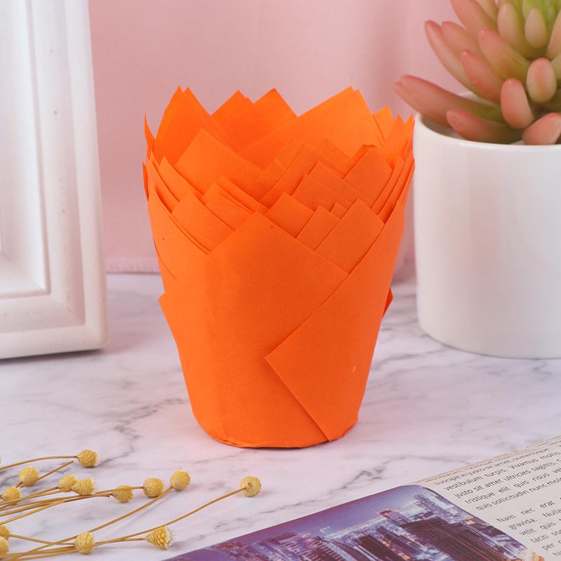 50Pcs Cupcake Wrapper Liners Muffin Tulip Case Cake Paper Baking Cup Decor