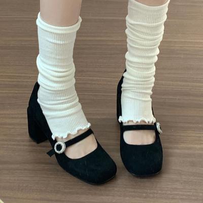 Так красиво!! Дочь знаменитости благородный бархат черный туфли на высоком каблуке jue!