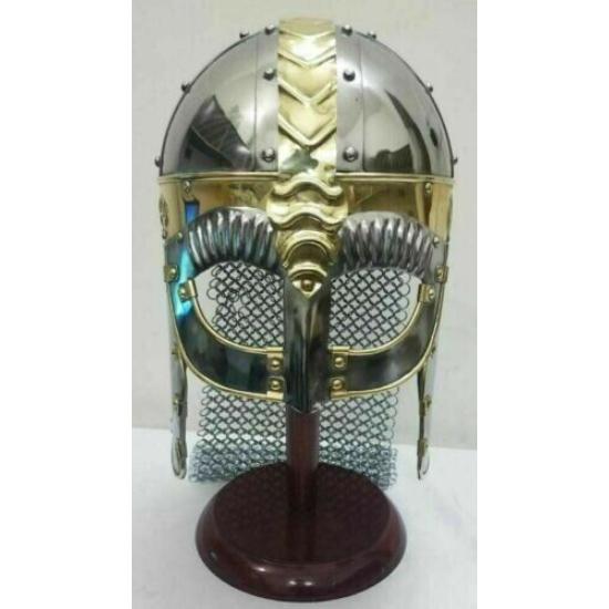 Gift Armor Medieval Crusader Viking Helmet Brass Antique Replica Knight Helmet