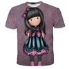 Мультяшная футболка с 3D цифровой печатью, женская повседневная футболка с коротким рукавом