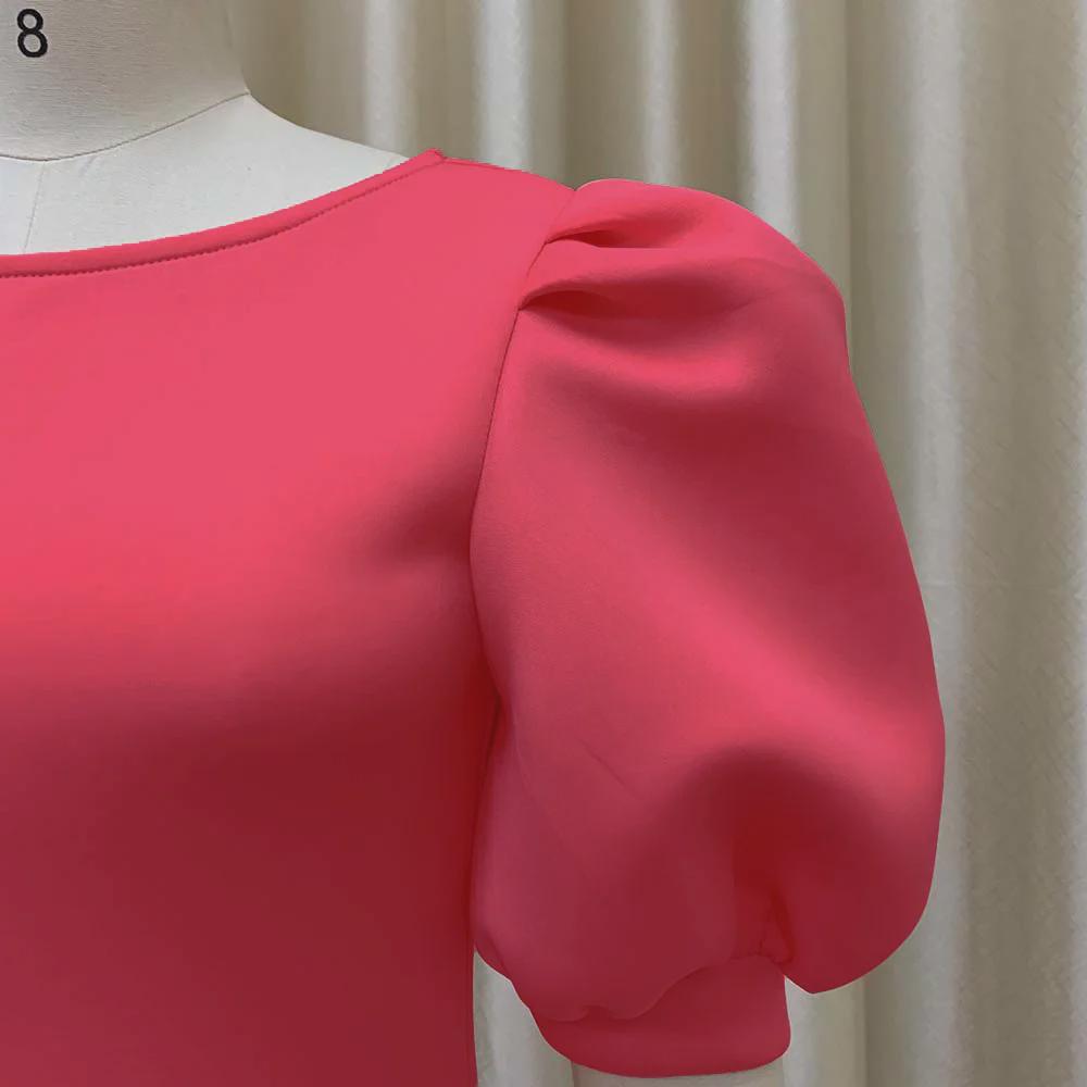 Женское летнее банкетное платье 2022 года с рукавами-фонариками, облегающее бедра — европейский и американский стиль