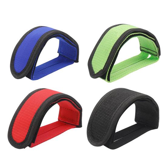 Bike Cycling Pedal Tape Anti-slip Toe Strap Belt Sturdy Canvas Double-Layer Fixed Gear Mountain Bikes Hook Lace-Up Straps for Safety