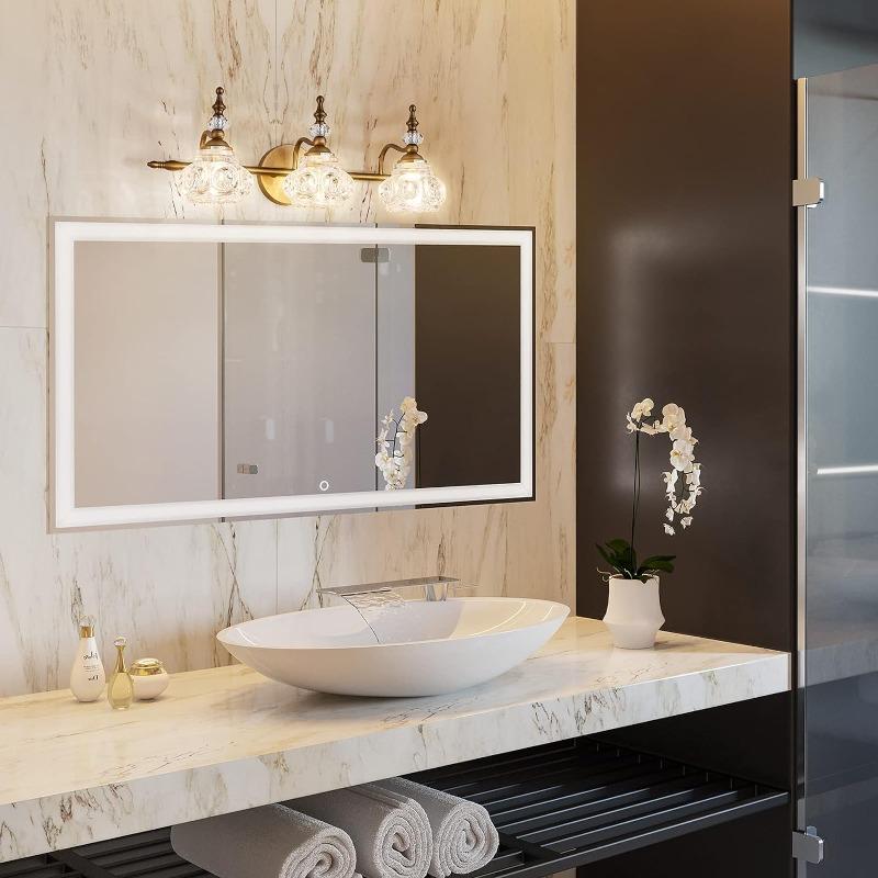 Зеркало для ванной комнаты, передний светильник, стеклянный абажур в американском стиле, ретро, ​​прикроватный настенный светильник, зеркальный светильник для ванной комнаты