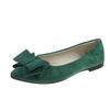 Женская обувь женская крутая легкая бант зеленый флок туфли на плоской подошве леди мода милый весна лето отель рабочая обувь ga129