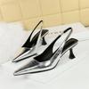 Retro Thin Heels Party Women's  Summer Shoes Shallow Mouth Square Toe Hollow Back Strap Fashion Comfortable Shoes