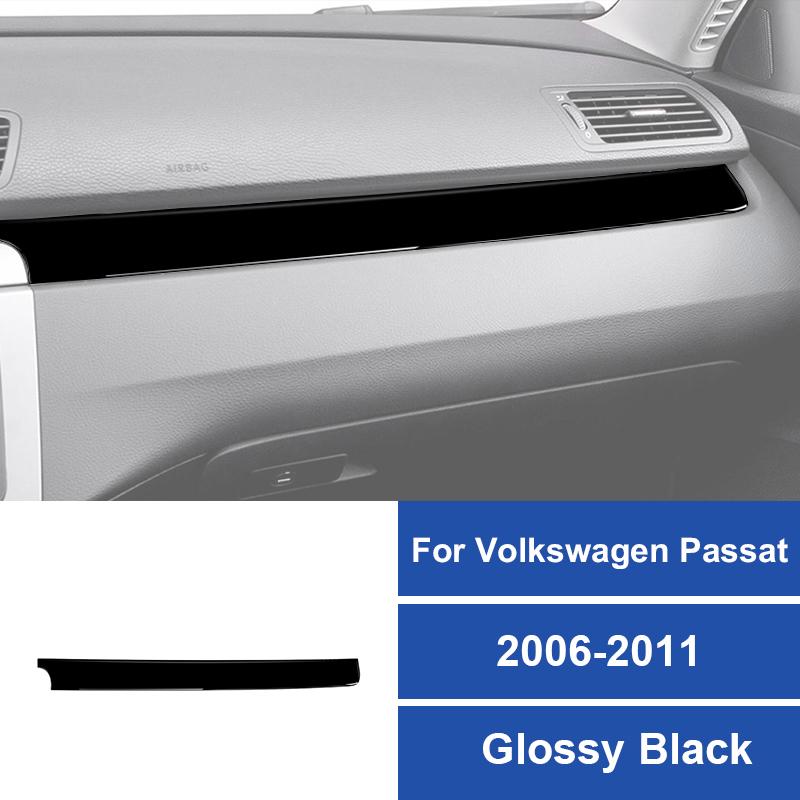 1PC Real Carbon Fiber Car Passenger Co-pilot Decoration Sticker For Volkswagen Passat 2006-2011 Auto Interior Accessories