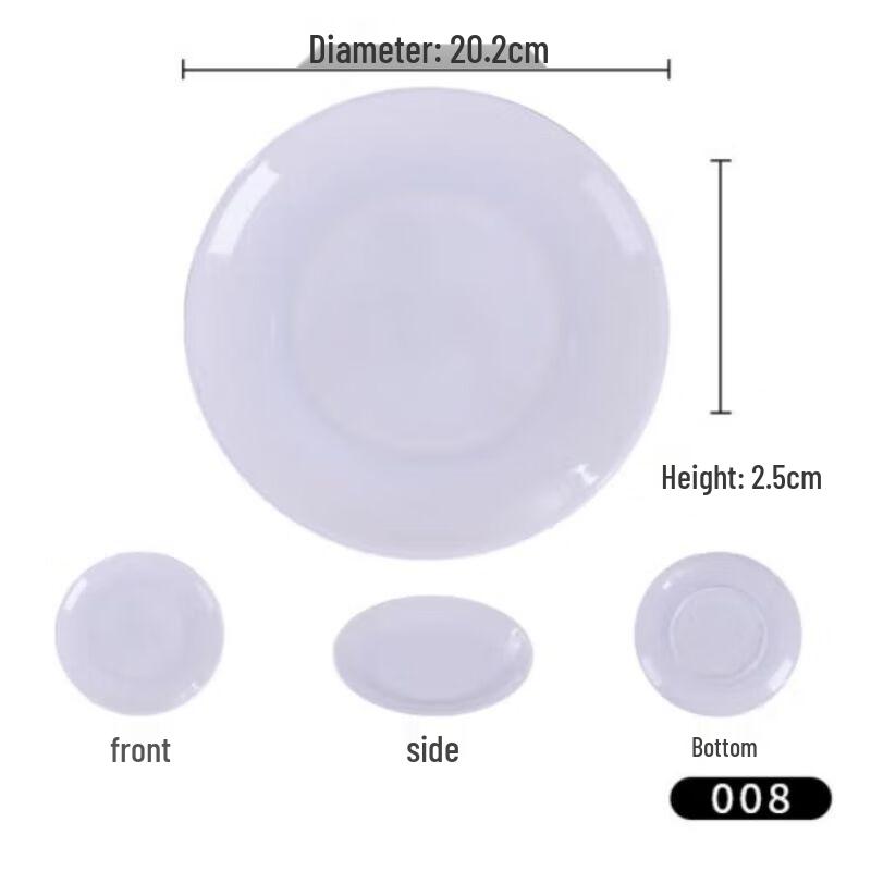 Minai Melamine Shallow Buffet Dinner Plates